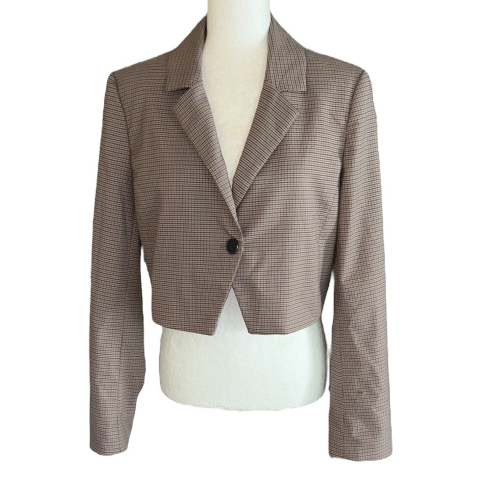 House of Harlow 1960 Houndstooth Cropped Blazer Jacket - M